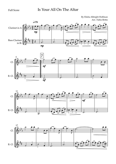 Is Your All On The Altar? (arr. Fabio Britto)