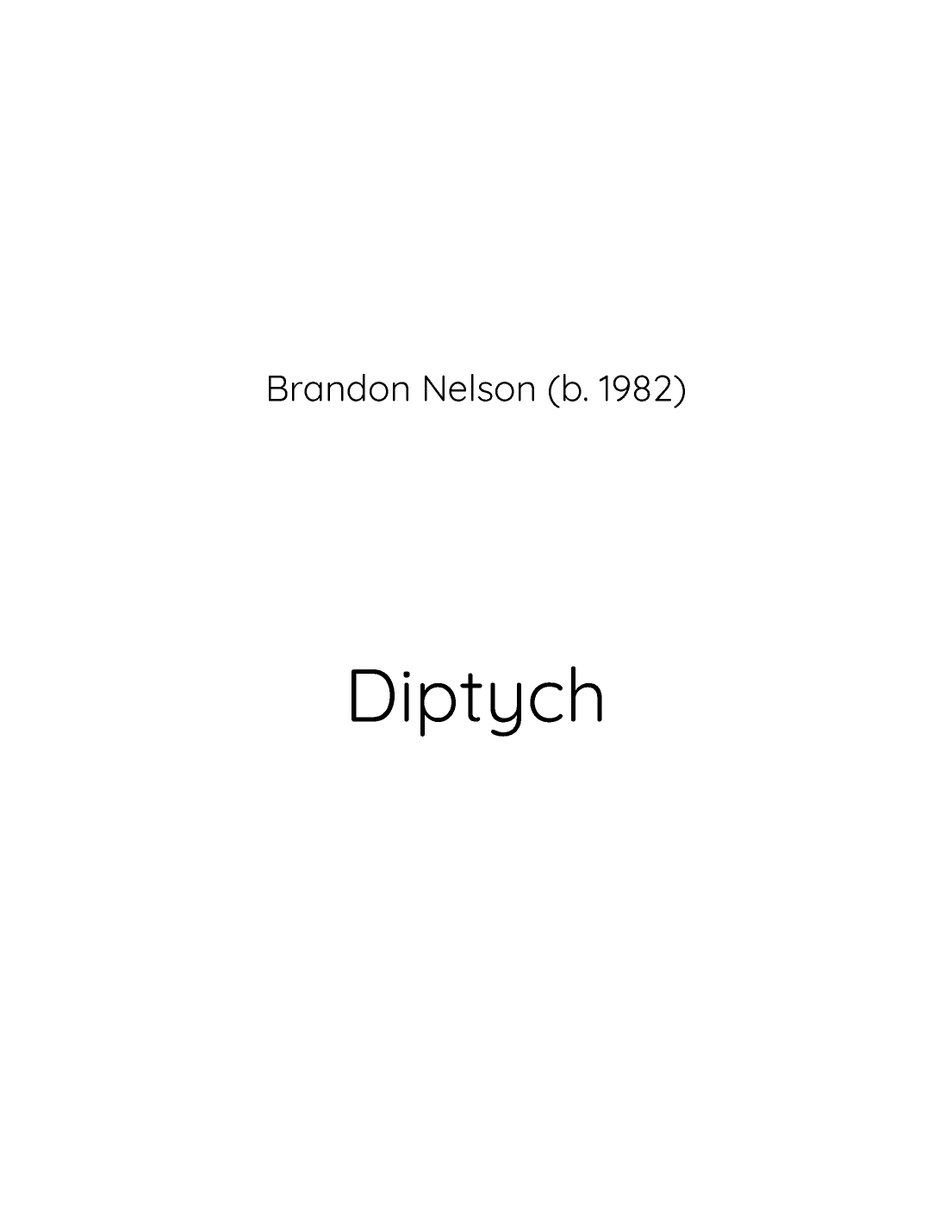 Diptych (for brass quintet)