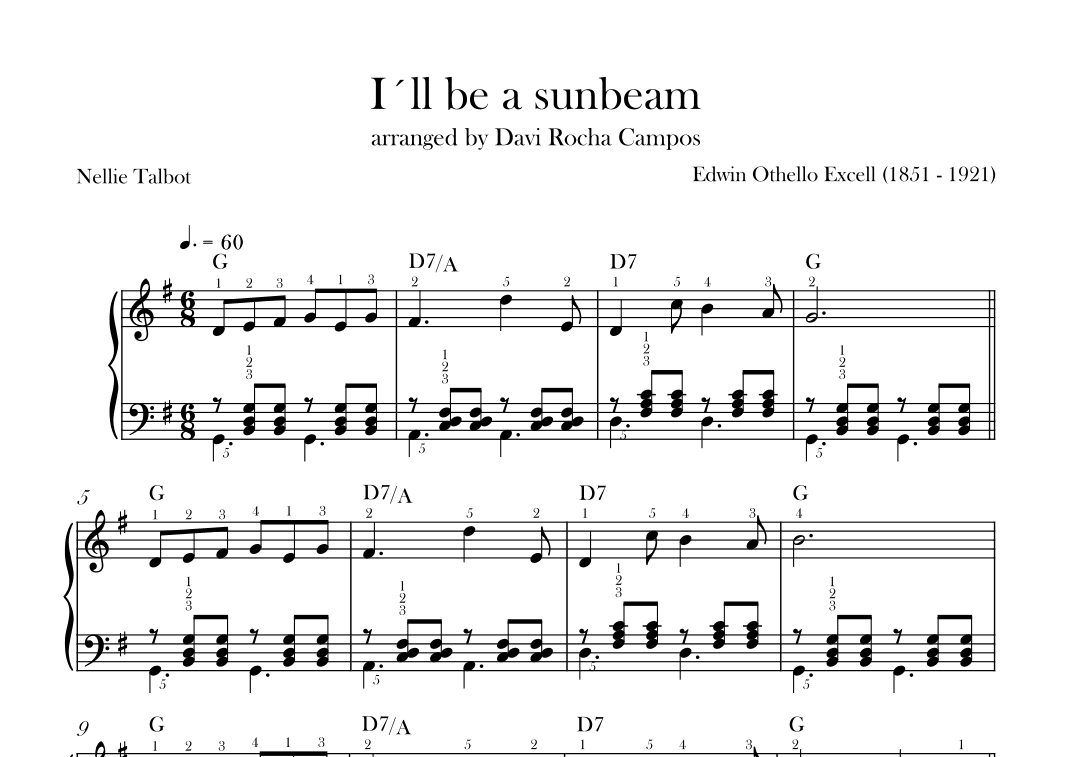 I'll be a sunbeam (arr. Davi Rocha Campos)