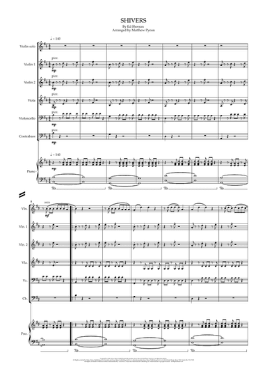 Shivers - Score Only (arr. Matthew pyeon)