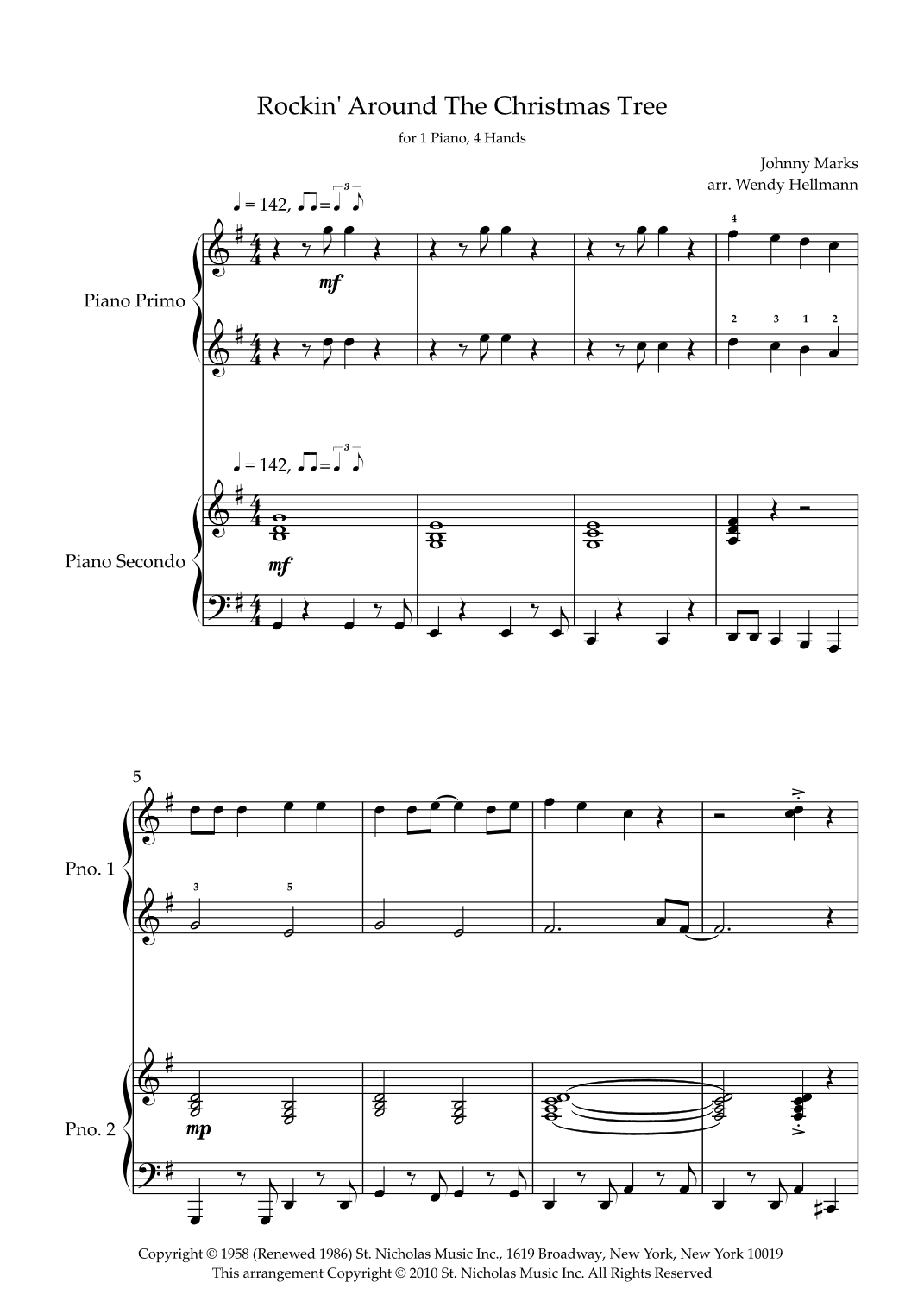 Rockin' Around The Christmas Tree (arr. Wendy Hellmann)