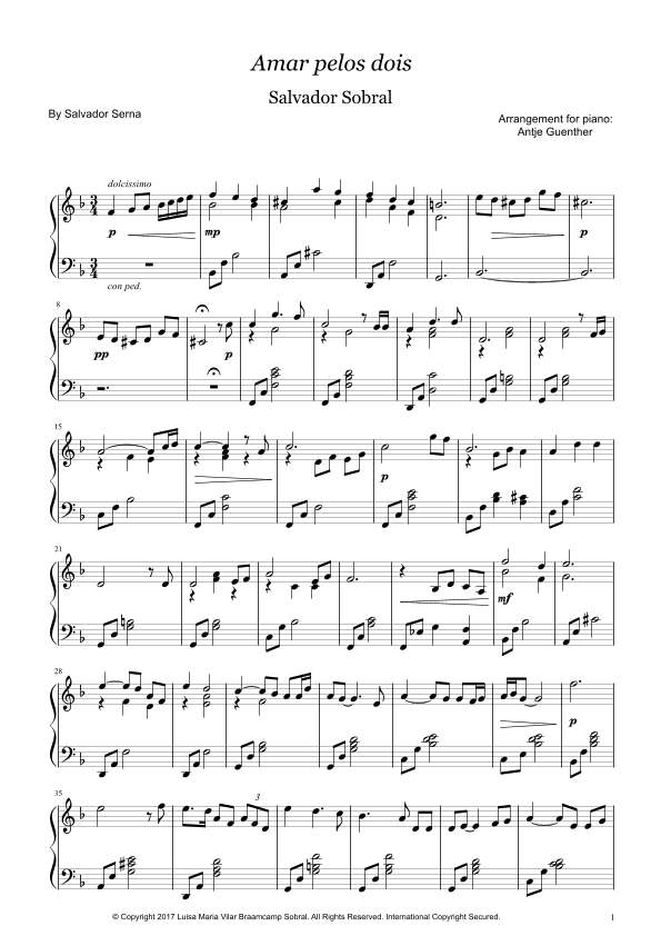 Amar Pelos Dois (arr. Antje Günther)