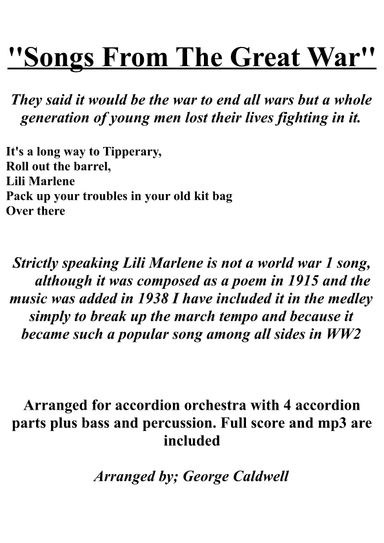 Songs From The Great War (arr. George Caldwell)