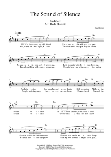 The Sound Of Silence (arr. Duda Oriontte)