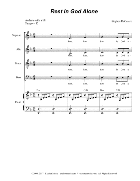 Rest In God Alone (SATB Alternate Version)
