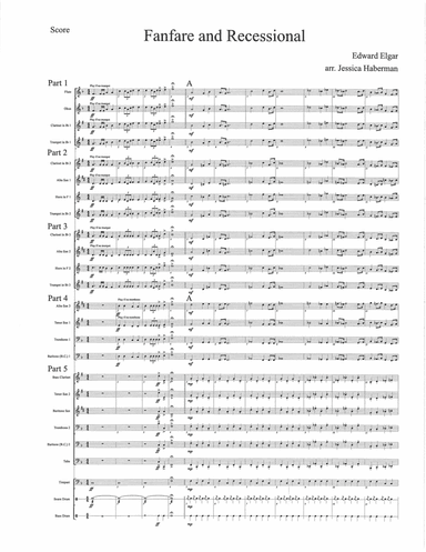 Fanfare and Recessional Flexband Score and Parts (arr. Jessica Haberman)