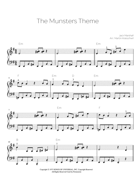 The Munsters Theme (arr. Martin Kratochwil)