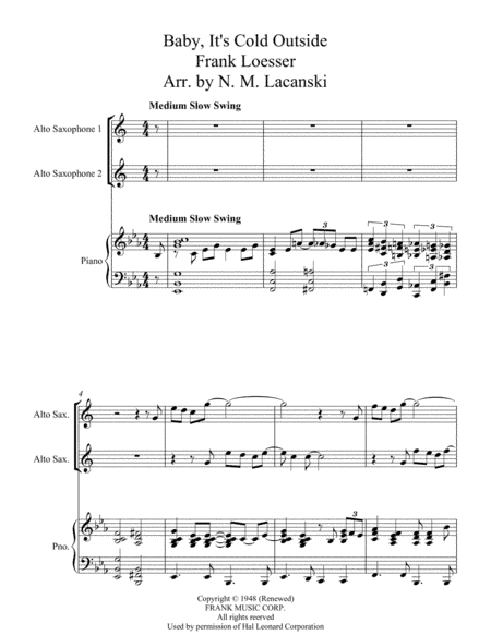 Baby, It's Cold Outside (arr. Nick Lacanski)