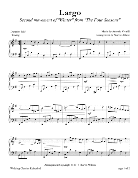 Largo from "Winter" (arr. Sharon Wilson)