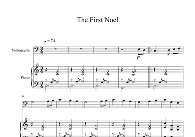 The First Noel (Cello + Piano) (arr. Digital Book Music)