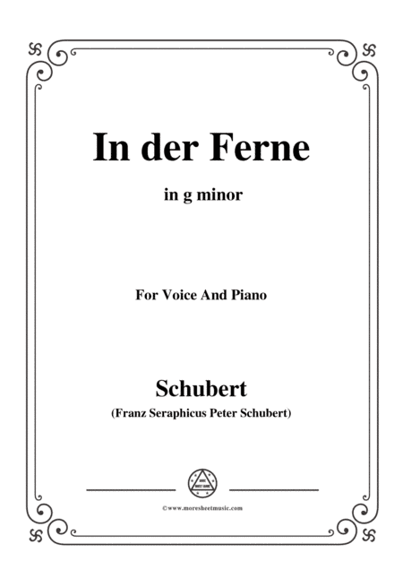 Schubert-In der Ferne,in g minor,for Voice&Piano (arr. MSM)