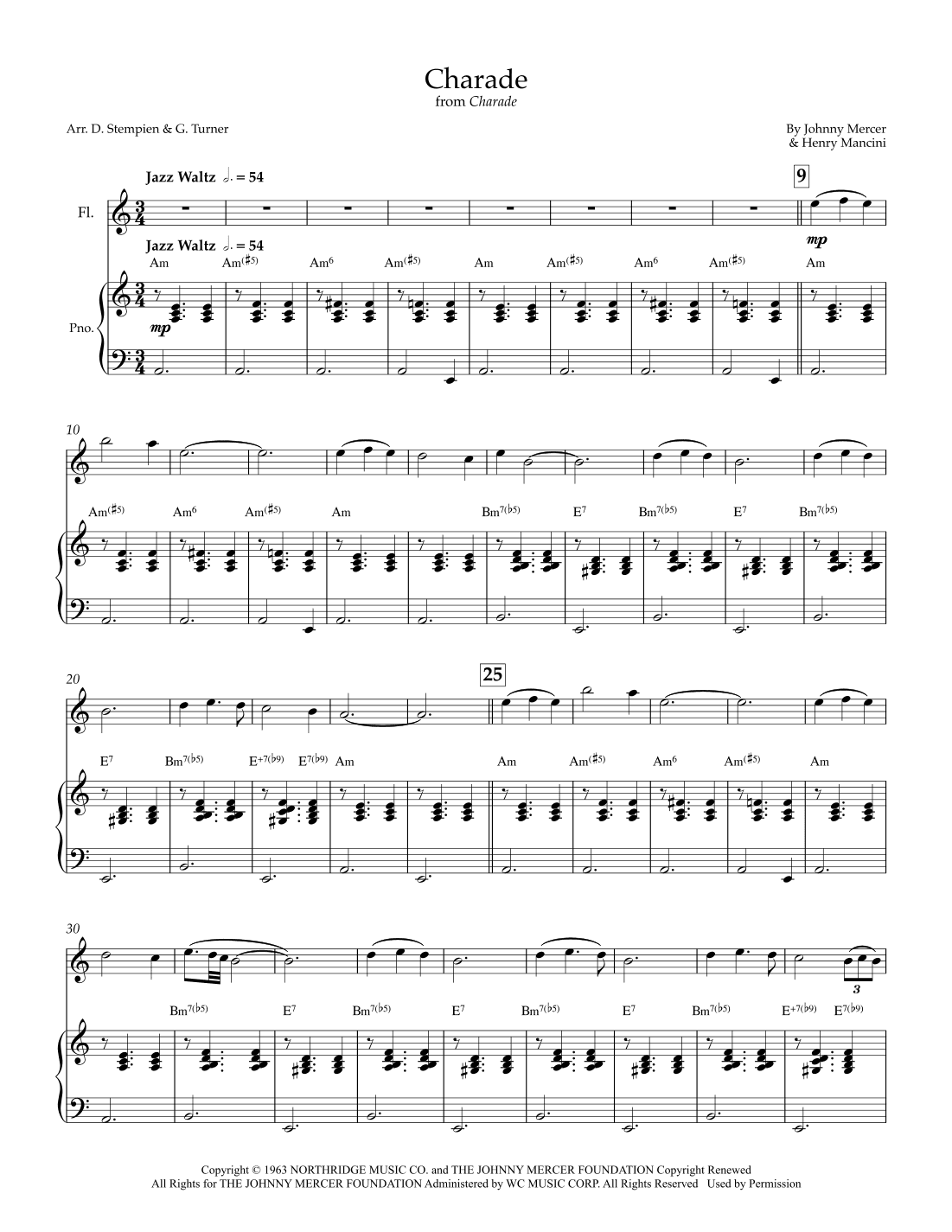 Charade (arr. Debra E. Stempien, Gregory H. Turner)