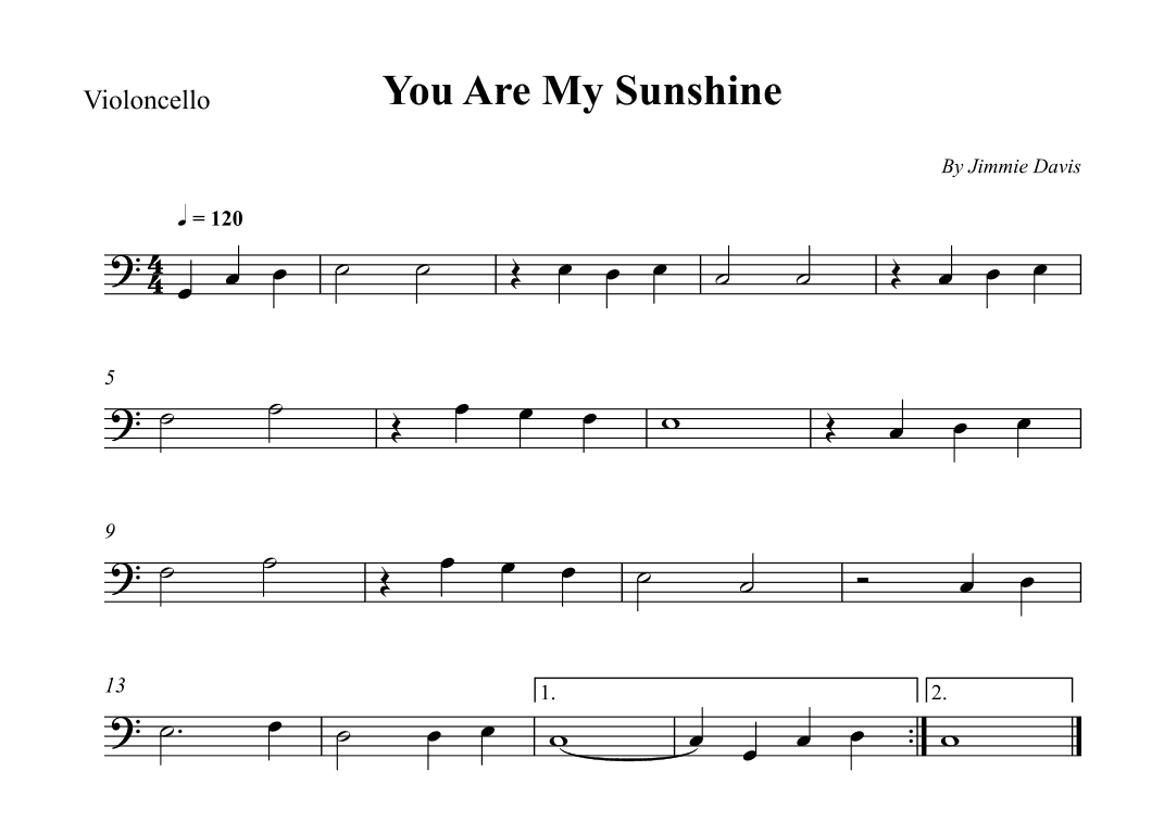 You Are My Sunshine (arr. Wesley S. SIlva)