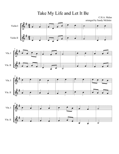 Take My Life and Let It Be (arr. Sandy McIntire)
