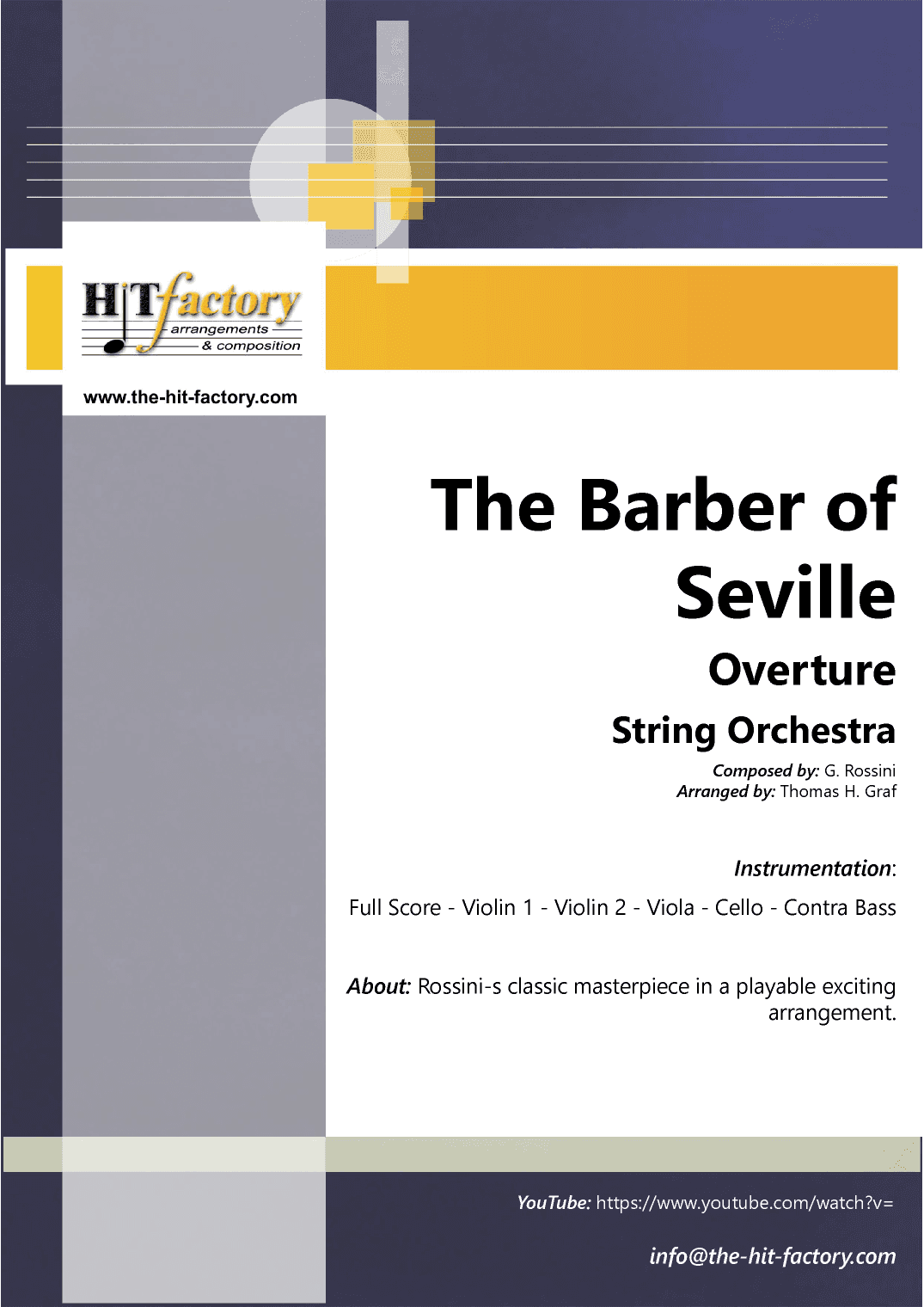 The Barber of Seville - Overture - String Orchestra - E (arr. Thomas H. Graf)