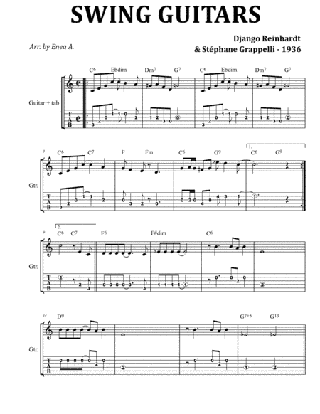 SWING  GUITARS (arr. Enea A.)