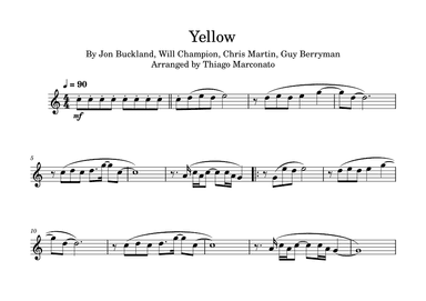 Yellow (arr. Thiago Marconato)