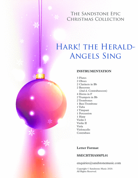 Hark! the Herald-Angels Sing (Letter Format) (arr. Sandstone Music)