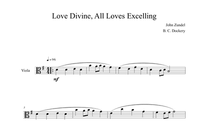 Love Divine, All Loves Excelling (Viola Solo) (arr. B. C. Dockery)