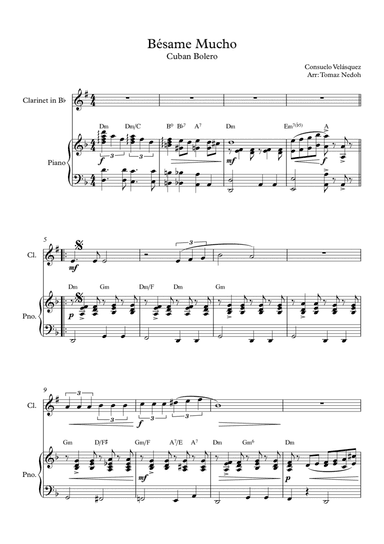 Bésame Mucho (arr. Tomaz Nedoh)
