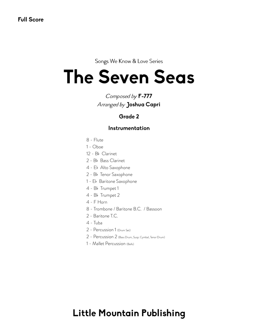 Seven Seas (arr. Joshua Capri)