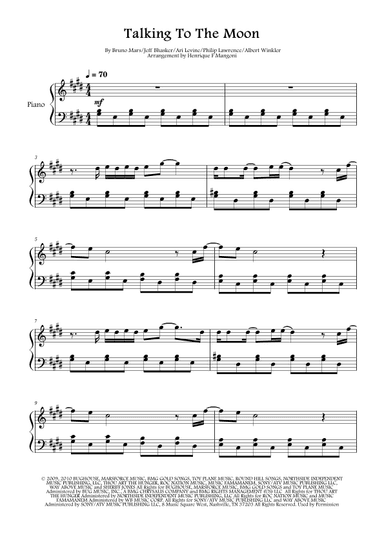 Talking To The Moon (arr. Henrique F Mangoni)