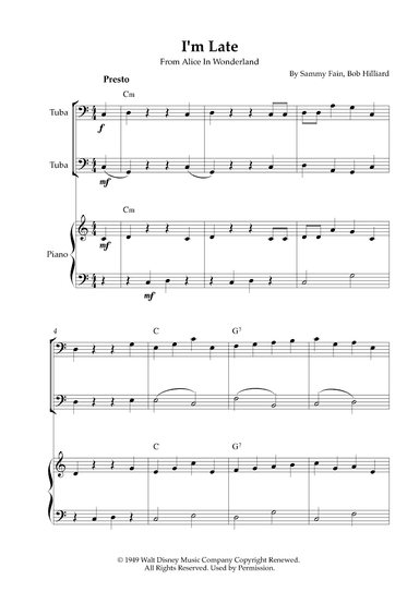 I'm Late (arr. Karen Gueiros)