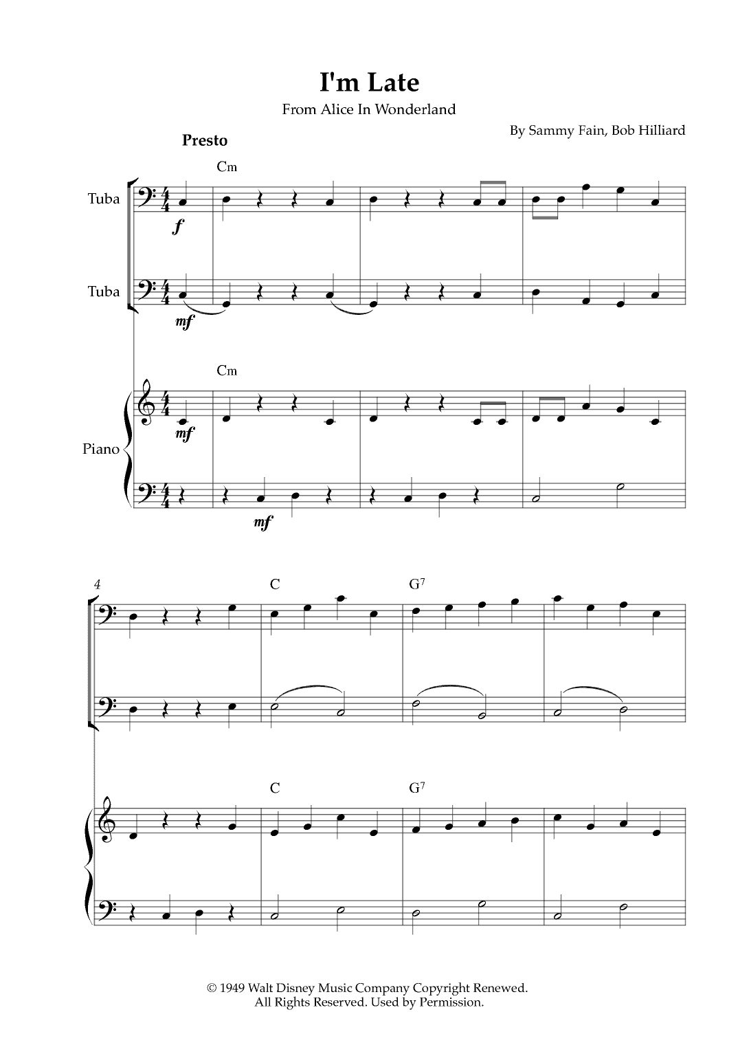 I'm Late (arr. Karen Gueiros)