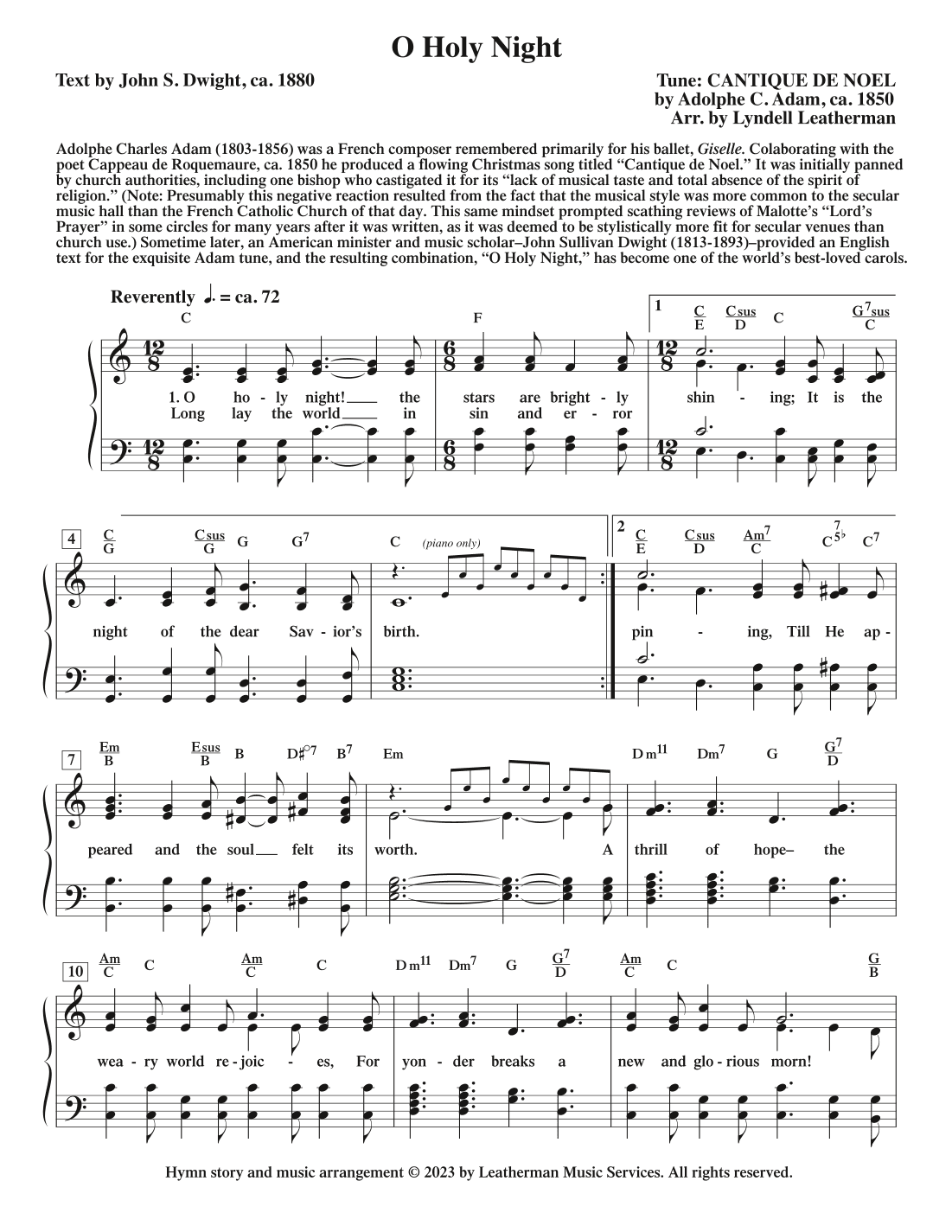 O Holy Night (arr. Lyndell Leatherman)
