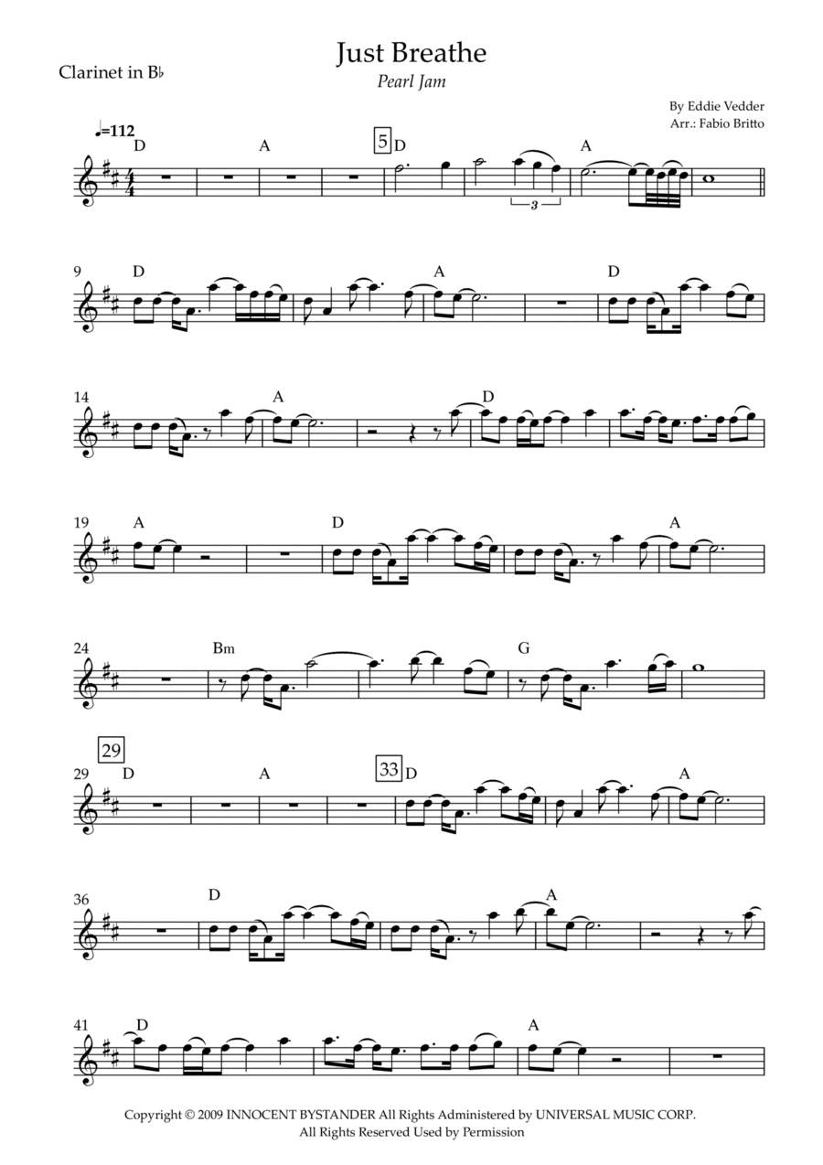Just Breathe (arr. Fabio Britto)