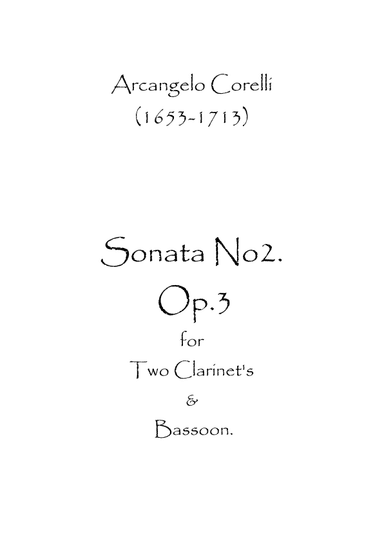 Sonata No.2 Op.3 (arr. Spence Bundy)