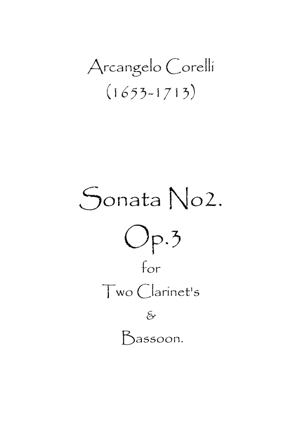Sonata No.2 Op.3 (arr. Spence Bundy)