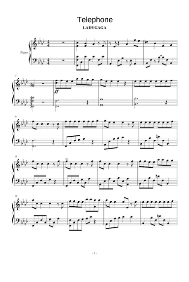 Telephone (arr. Lady Gaga)