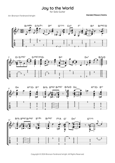Joy to the World (arr. Bronson Ferdinand Wright)