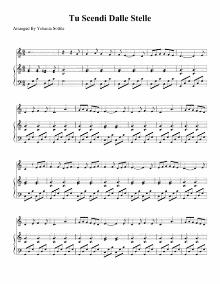 Tu Scendi Dalle Stelle Easy Christmas Italian Tune Children (arr. Yohanta Sottile)