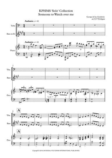 Someone To Watch Over Me (arr. Kevin P Holdgate)