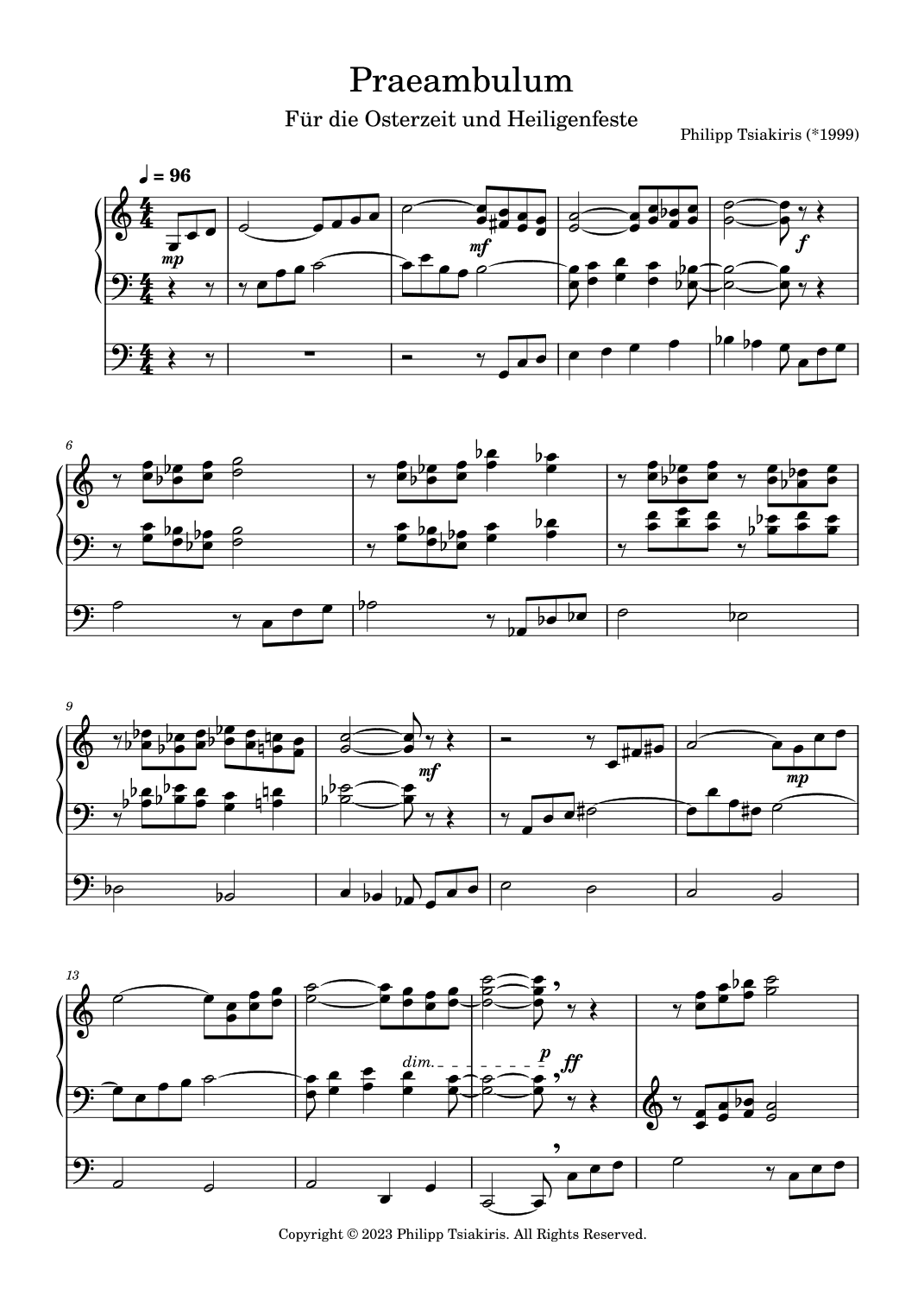 Praeambulum (For the Easter Time and Saint Festivals) (arr. Philipp Tsiakiris)