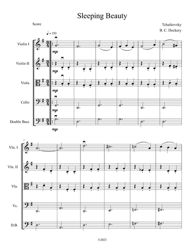 Sleeping Beauty Waltz (String Quintet) (arr. B. C. Dockery)
