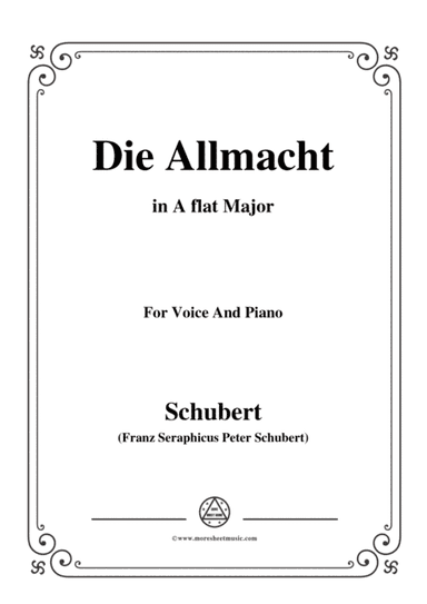 Schubert-Die Allmacht,Op.79 No.2,in A flat Major,for Voice&Piano (arr. MSM)