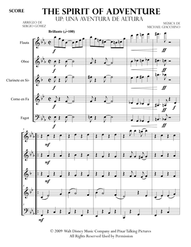 The Spirit Of Adventure (arr. Sergio Gómez)