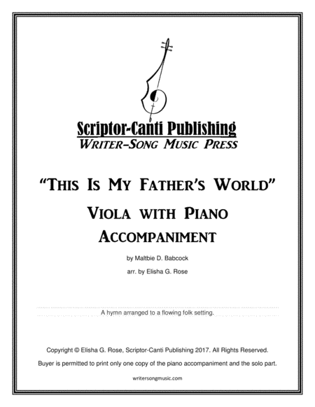 This Is My Father's World - Viola (arr. Elisha G. Rose)