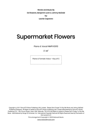 Supermarket Flowers (arr. Leonie Capararo)