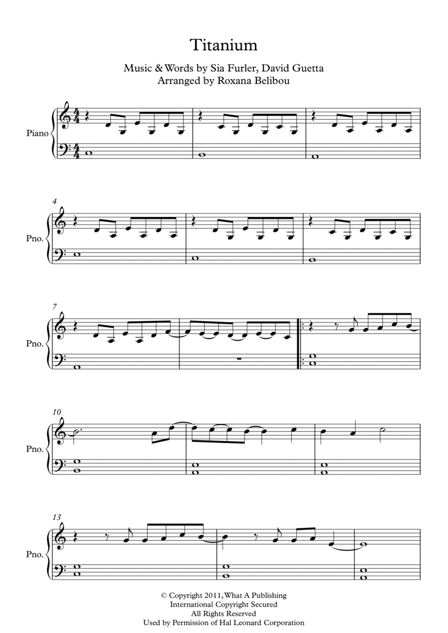 Titanium (arr. Roxana Belibou)