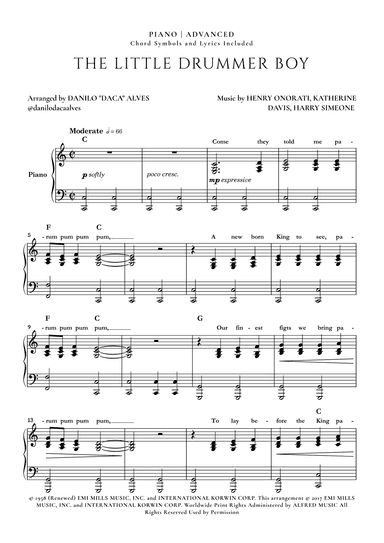 The Little Drummer Boy (arr. Danilo "Daca" Alves)