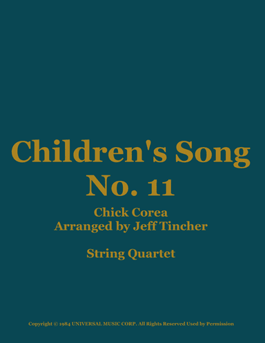 Children's Song No. 11 (arr. Jeff Tincher)