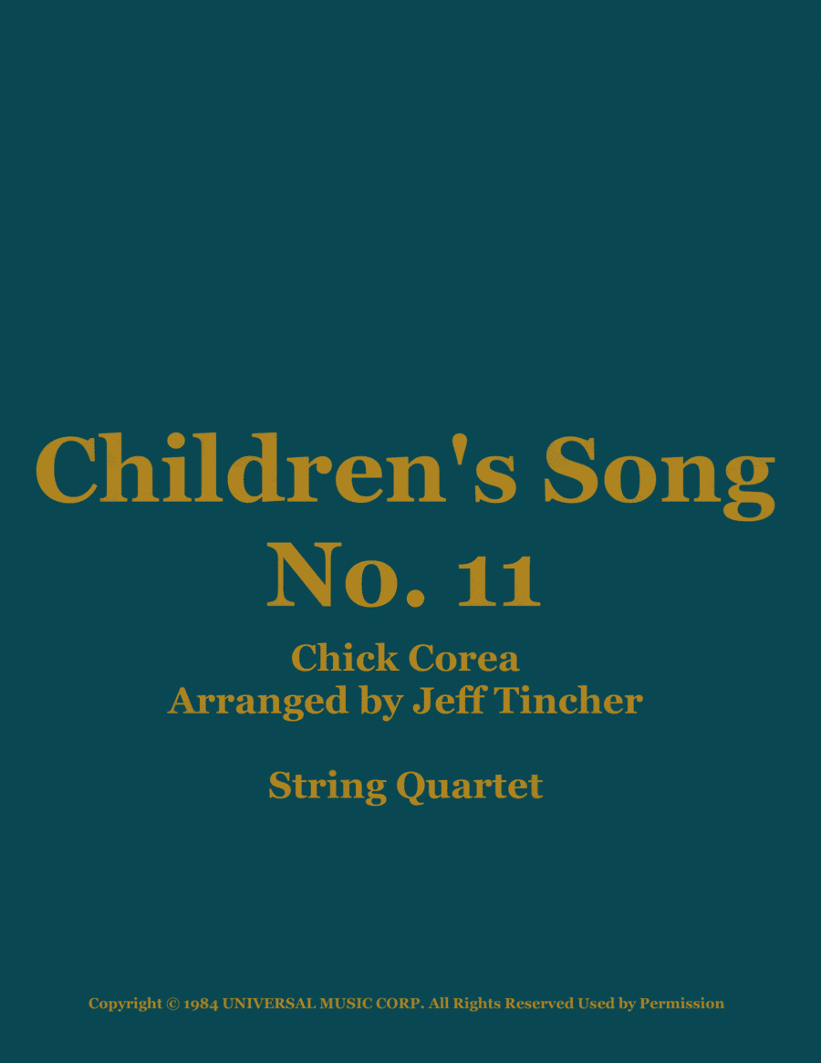 Children's Song No. 11 (arr. Jeff Tincher)