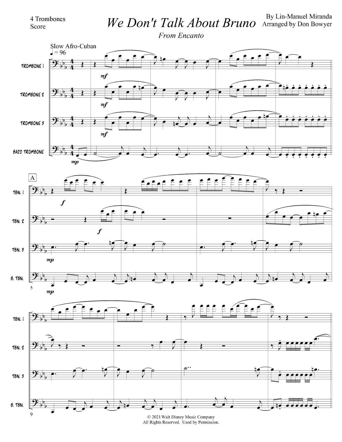 We Don't Talk About Bruno (arr. Don Bowyer)