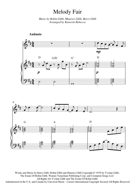 Melody Fair (arr. Kaiserin Rebecca)