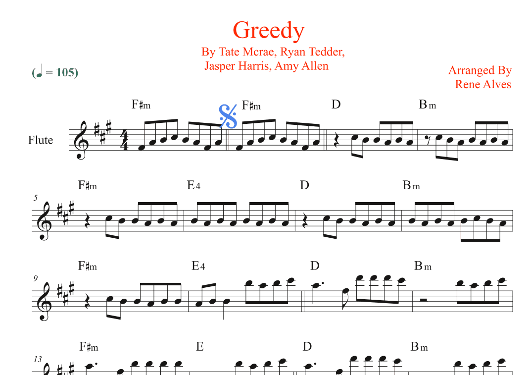 Greedy (arr. Rene Alves)