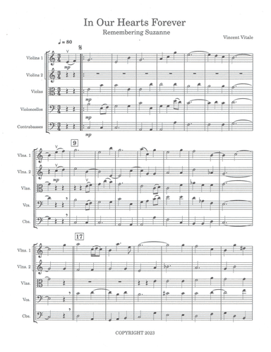 IN OUR HEARTS FOREVER  (Intermediate Easy)